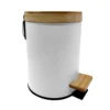 Poubelle 3l blanche cv bambou