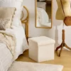 Pouf pliable simple soana blanc
