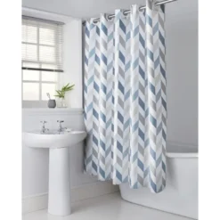 Rideau de douche chevron