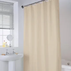 Rideau de douche polyester beige