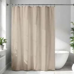 Rideau de douche unicolor beige