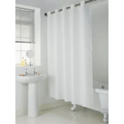 Rideau de douche 180x185cm blanc