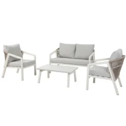 Salon de jardin avec coussins ni