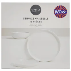 Service 12 pcs blanc