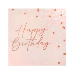 Serviette 33x33cm x20 rose g