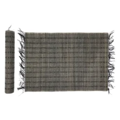 Set de table taupe et noir x2