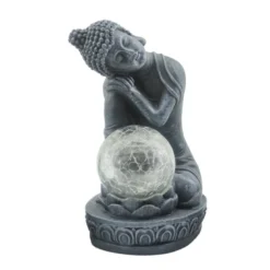 Statue bouddha assis solaire