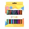Stylos retractables colores x10