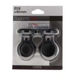 Support plafond x 2 d28 - noir m