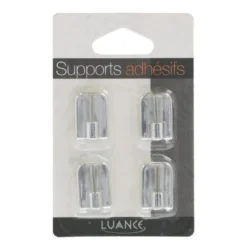 Supports adhesifs x4 - chrome