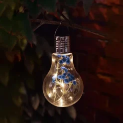 Suspension ampoule solaire fleur