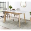 Table extensible 120/160cm blanc