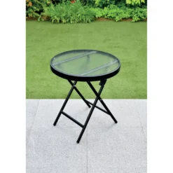 Table pliante ronde plateau en v