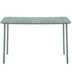 Table rectangle vert treillis