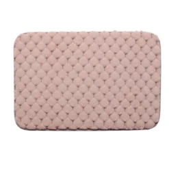 Tapis de bain soft touch rose