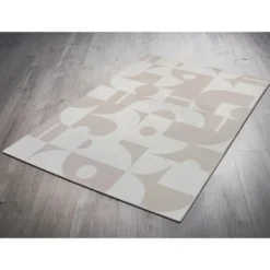 Tapis geo creme 60x110cm