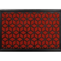 Tapis long island 40x60cm rouge