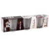 3 tasses en verre abstracto 80ml
