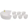 8 tasses et 1 bol de service