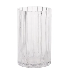 Vase en verre festonne