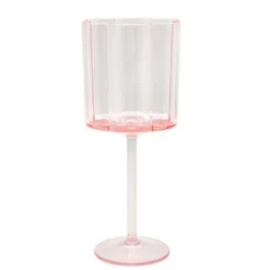 Verre a vin fleur plastique