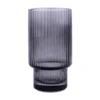 Verre strie gris fume 46cl x4