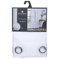 Voilage devo feuil blc 140x240