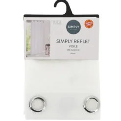 Voile simply reflet 140x240cm bl